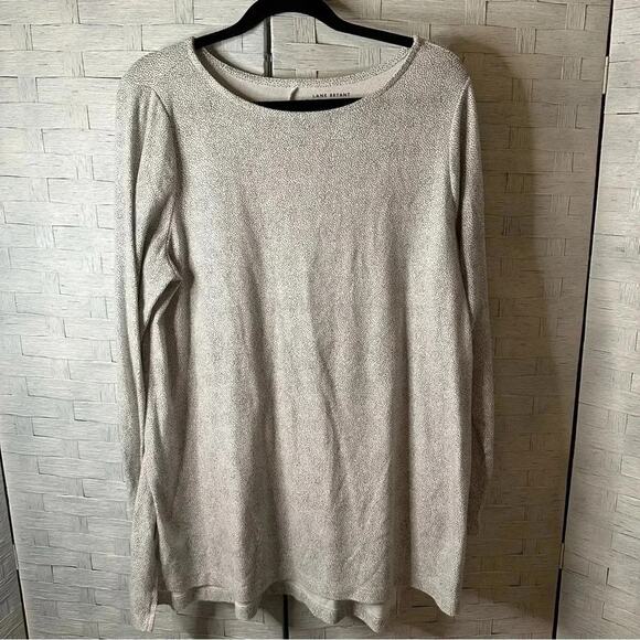 Lane Bryant Tops - Lane Bryant long sleeve T-shirt white black dots normcore casual plus size